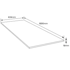 Panneau Bois, Osb, Mdf<Dalle OSB 2 RL4 - 169 x 63,4 cm, ép.18 mm (vendue à la pièce)