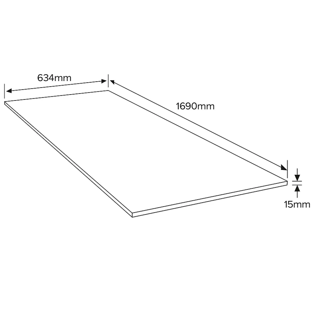 Panneau Bois, Osb, Mdf<Dalle OSB 3 RL4 - 169 x 63,4 cm, ép.15 mm (vendue à la pièce)