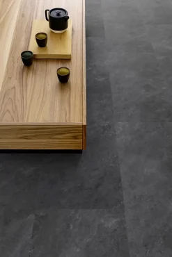 Gerflor Dalle Et Lame Pvc<Dalle PVC à clipser Senso Premium Rigide acoutisque marbre gris foncé 39,9 x 73 cm,
