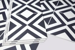 GoodHome Dalle PVC clipsable Baila décor carreaux de ciment NB L. 61 x l. 30.5 cm- Dalle Et Lame Pvc