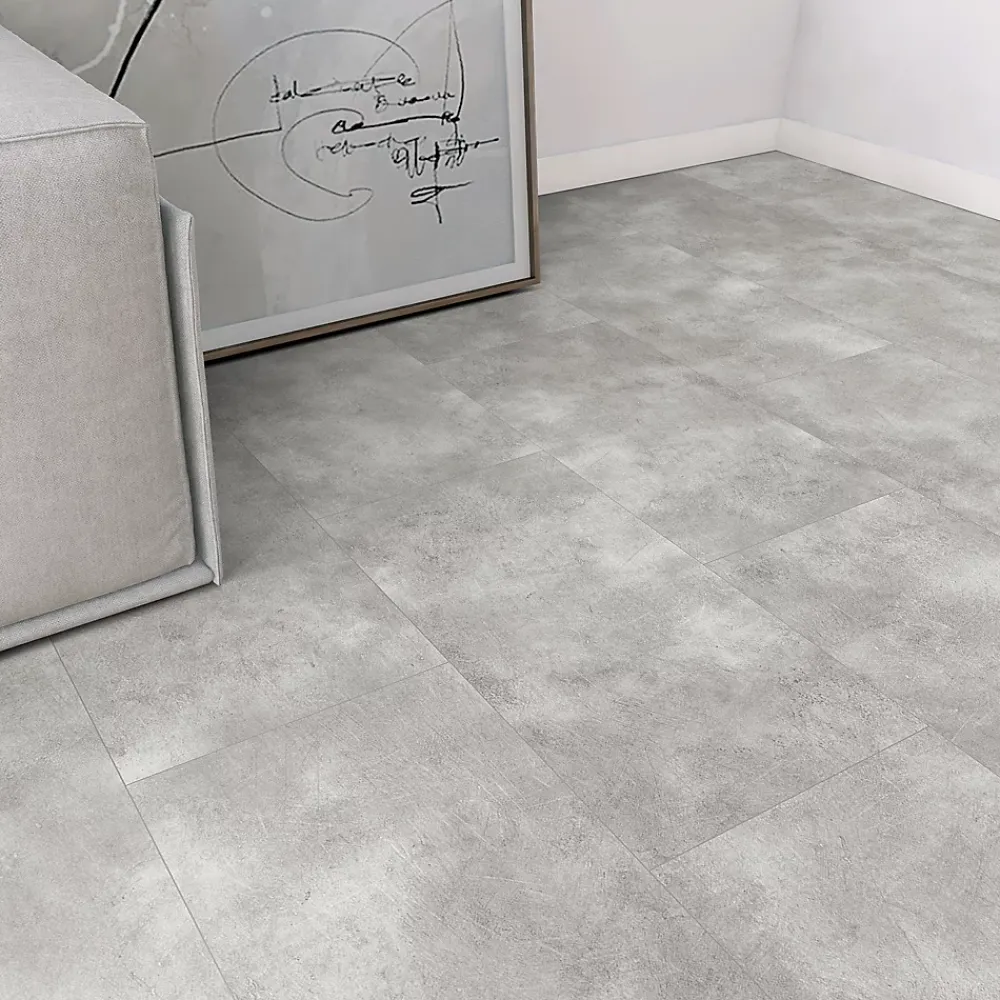 GoodHome Dalle Et Lame Pvc<Dalle PVC clipsable Capella effet béton gris L.61 x l. 30.5cm