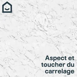GoodHome Dalle PVC clipsable Mambo 82x42 cm marbre blanc (vendue au carton)- Dalle Et Lame Pvc