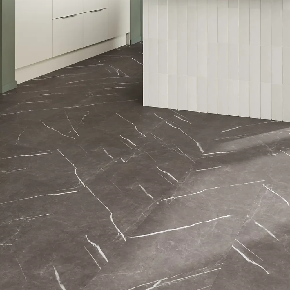 GoodHome Dalle Et Lame Pvc<Dalle PVC clipsable Mambo 82x42 cm marbre gris (vendue au carton)