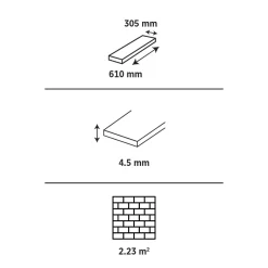 GoodHome Dalle PVC clipsable pour sol intérieur l.32 x L.63 cm effet pierre travertin Mambo (vendue au carton)- Dalle Et Lame Pvc