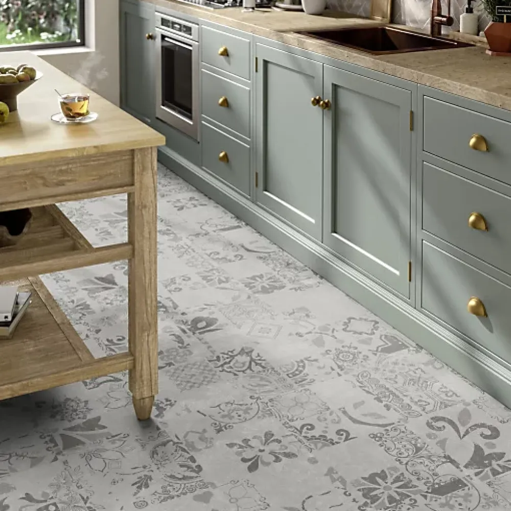 Tarkett Dalle Et Lame Pvc<Dalle PVC clipsable rigide Ultime Plus - Carreaux de ciment gris - Finition extra mate - Paquet de 2,253 m²