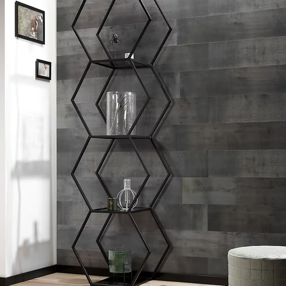 Dalle PVC Dumawall Barnwood 18x120cm metal- Dalle Murale Pvc