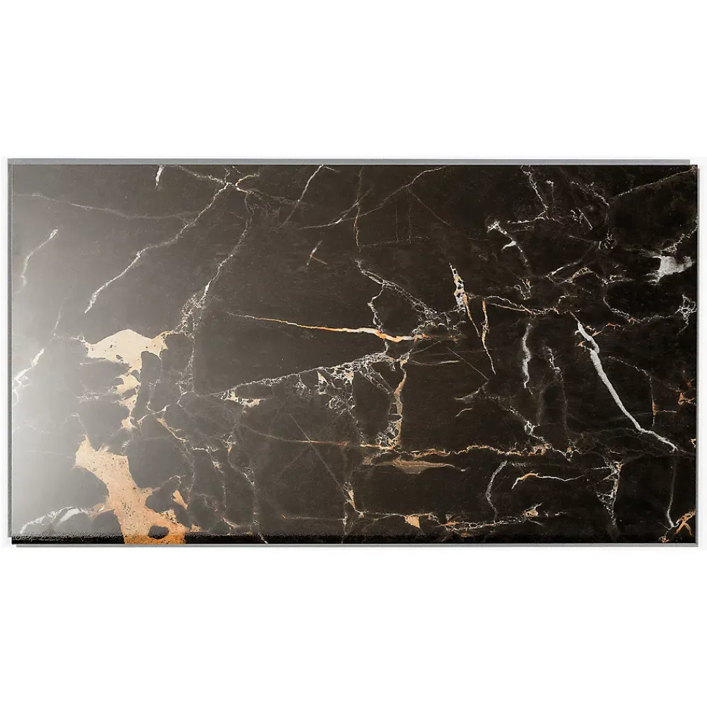 Dumaplast Dalle Murale Pvc<Dalle PVC Dumawall+ Gloss Tavira noir brillant 37,5 x 65 cm