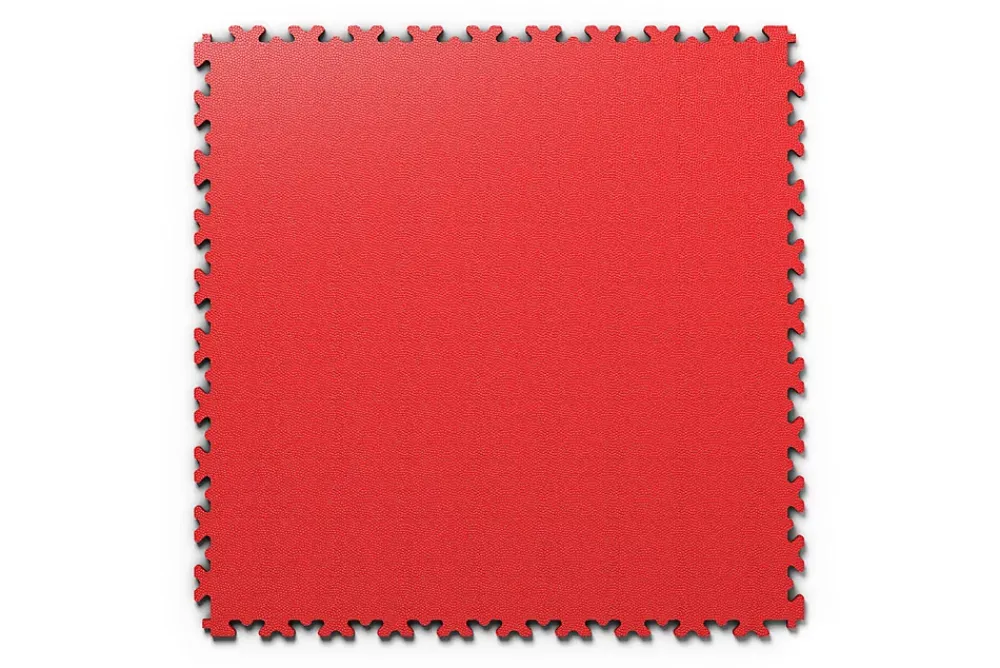 Fortelock Dalle Pvc Garage<Dalle PVC garage Industy rouge L.51 x l.51 cm