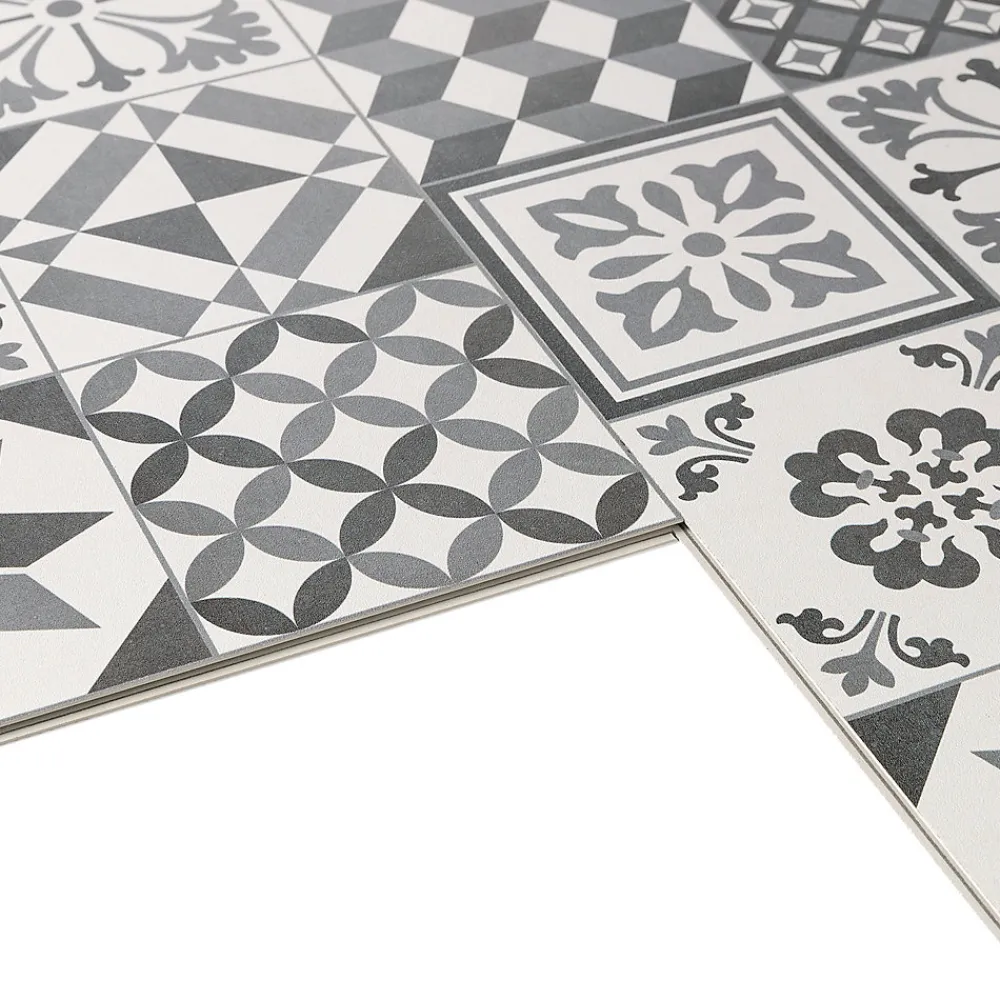 GoodHome Dalle Murale Pvc<Dalle PVC Ozark carreaux de ciment L. 60cm x l. 30cm