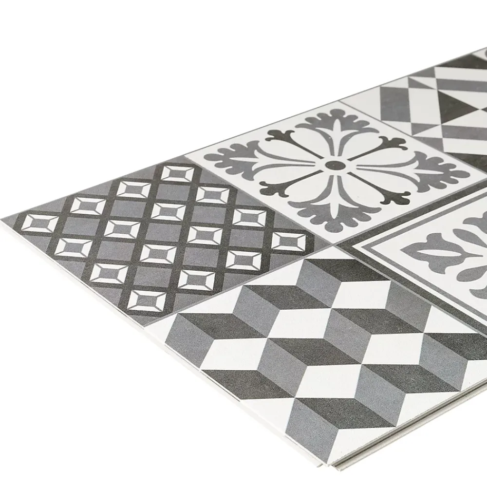 GoodHome Dalle Murale Pvc<Dalle PVC Ozark carreaux de ciment L. 60cm x l. 30cm