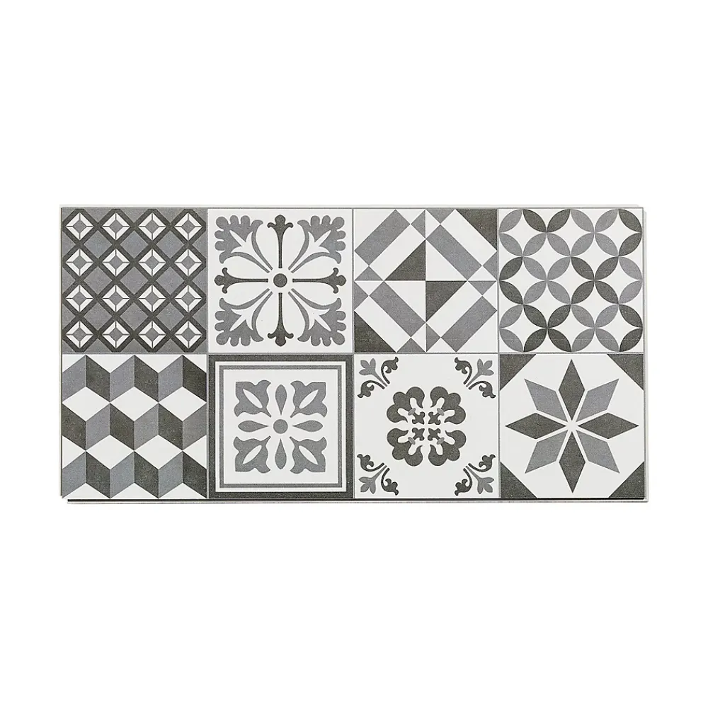 GoodHome Dalle Murale Pvc<Dalle PVC Ozark carreaux de ciment L. 60cm x l. 30cm