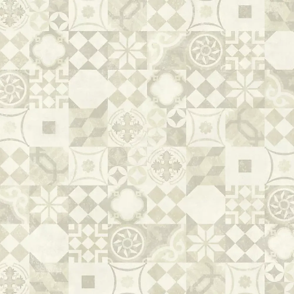 Décoweb Dalle sol PVC Clipsable Mix and Match - Click 5G - Carreaux de ciment beige clair - Paquet de 1,49 m²- Dalle Et Lame Pvc