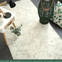 Décoweb Dalle sol PVC Clipsable Mix and Match - Click 5G - Carreaux de ciment beige clair - Paquet de 1,49 m²- Dalle Et Lame Pvc