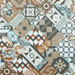 Décoweb Dalle Et Lame Pvc<Dalle sol PVC Clipsable Mix and Match - Click 5G - Carreaux de ciment patchwork terracotta - Paquet de 1,49 m²