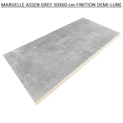 Concept Mosaïque Dalle sur plots ASSEN GREY 60x60x2 cm effet béton antidérapant R11- Carrelage Extérieur Et Terrasse