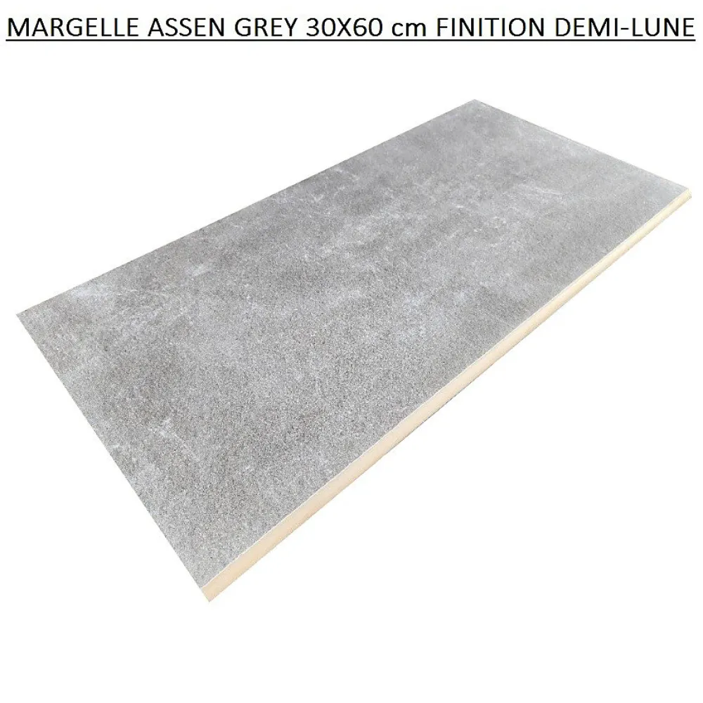 Concept Mosaïque Dalle sur plots ASSEN GREY 60x60x2 cm effet béton antidérapant R11- Carrelage Extérieur Et Terrasse