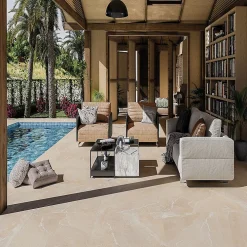 Concept Mosaïque Carrelage Extérieur Et Terrasse<Dalle sur plots BODO BEIGE 60x60x2 cm effet pierre antidérapant R11