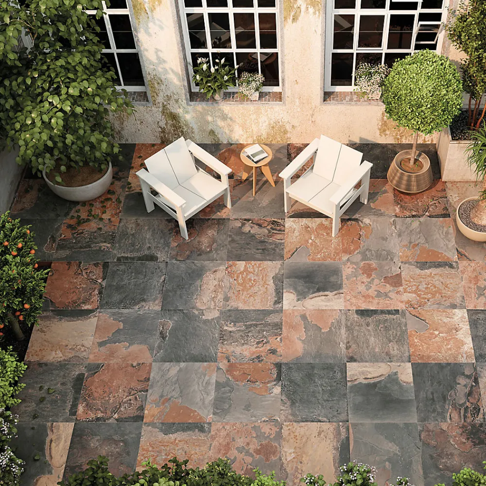 Reflex Boutique Dalle sur plots Chateau 2cm naturel R11 60x60 cm - Réflex Boutique- Carrelage Extérieur Et Terrasse