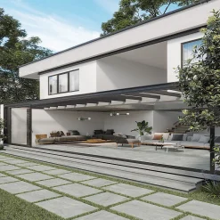 Concept Mosaïque Dalle sur plots EREBOR GRIS 60x60x2 cm effet pierre antidérapant R11- Carrelage Extérieur Et Terrasse