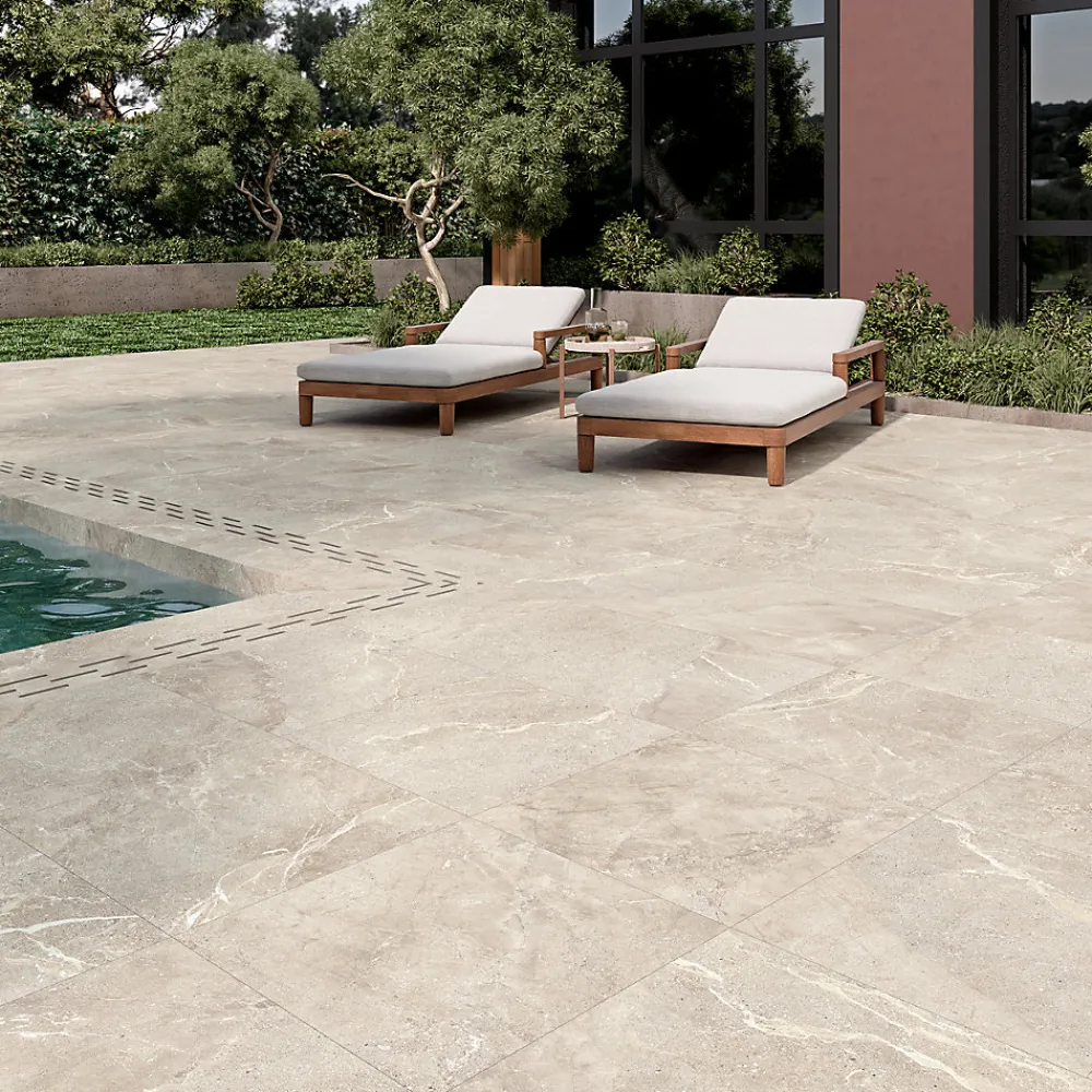 Reflex Boutique Dalle sur plots Toscana 2cm beige R11 60x60cm - Réflex boutique- Carrelage Extérieur Et Terrasse