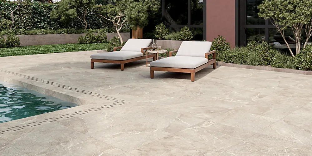 Reflex Boutique Dalle sur plots Toscana 2cm beige R11 60x60cm - Réflex boutique- Carrelage Extérieur Et Terrasse