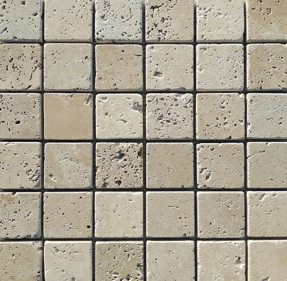 Decora Mosaicos Boite de carrelage mosaïque TRAVERTINO Beige 30x30 cm- Mosaïque Pour Douche