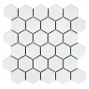 Decora Mosaicos Carrelage mosaïque HEXAGONE Blanc 27x28 cm- Mosaïque Pour Douche
