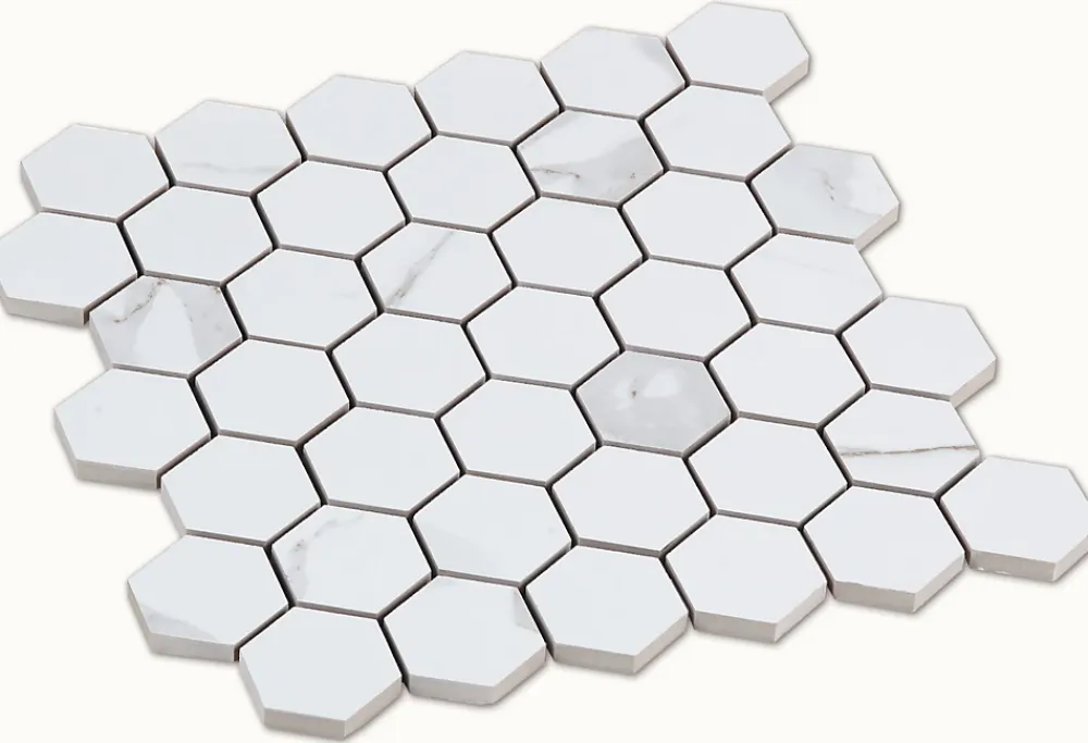 Decora Mosaicos Carrelage sol et mur CALACATTA hexagone 30x30 cm- Mosaïque Pour Douche