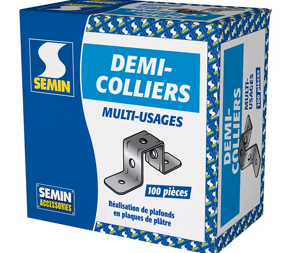 Semin Bois De Charpente<Demi Collier Multi-usages , boite de 100