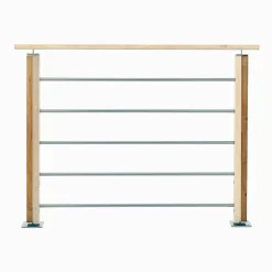 Kordo Demi-poteaux de finition sapin, Moka- Garde-Corps, Balustrade