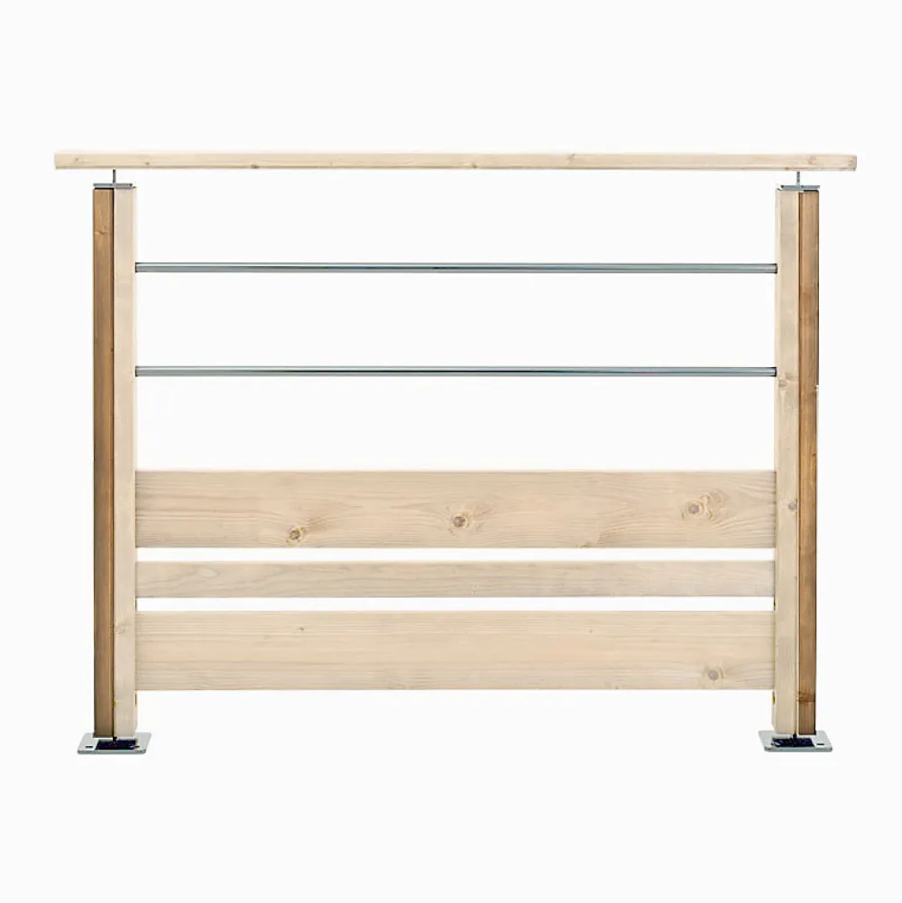 Kordo Demi-poteaux de finition sapin, Moka- Garde-Corps, Balustrade