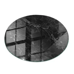 Wallfluent Plateau En Verre<Dessus de table en verre trempé fi100 cm Motif de marbre veiné