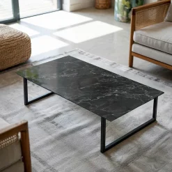 Wallfluent Plateau En Verre<Dessus de table en verre trempé 140x70 cm Motif de marbre veiné