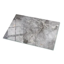 Wallfluent Dessus de table en verre trempé 100x70 cm Motif naturel de marbre- Plateau En Verre