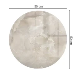 Wallfluent Plateau En Verre<Dessus de table en verre trempé fi50 cm Motif texturé de marbre