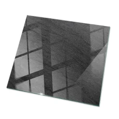 Wallfluent Dessus de table en verre trempé 50x50 cm Texture de pierre naturelle- Plateau En Verre