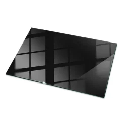 Wallfluent Dessus de table en verre trempé 100x70 cm Couleur noire lisse- Plateau En Verre