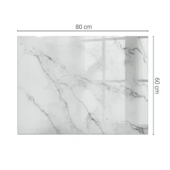 Wallfluent Plateau En Verre<Dessus de table en verre trempé 80x60 cm Motif de surface en marbre
