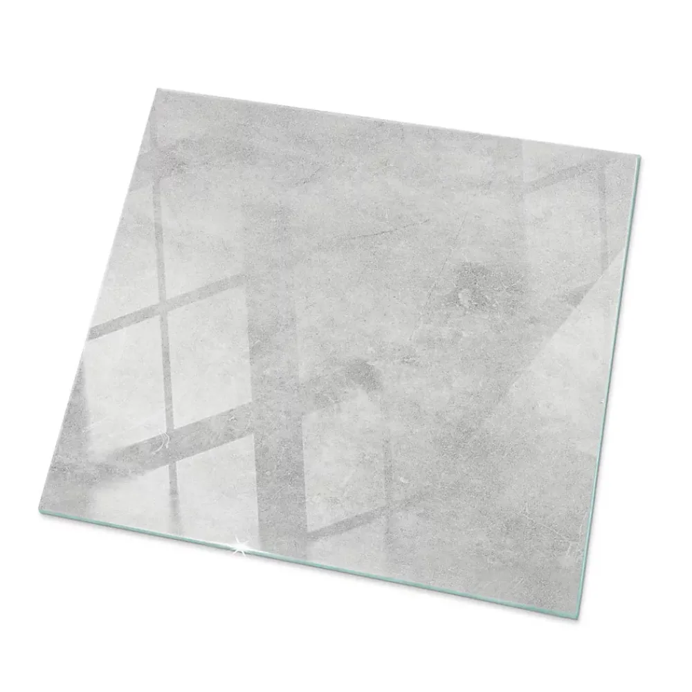 Wallfluent Plateau En Verre<Dessus de table en verre trempé 50x50 cm Texture de béton avec fissures