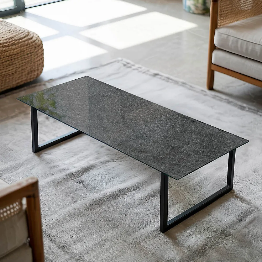 Wallfluent Plateau En Verre<Dessus de table en verre trempé 125x50 cm Texture de pierre naturelle