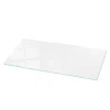 Wallfluent Dessus de table en verre trempé 125x50 cm Couleur blanche lisse- Plateau En Verre