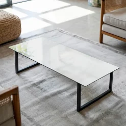 Wallfluent Dessus de table en verre trempé 125x50 cm Couleur blanche lisse- Plateau En Verre