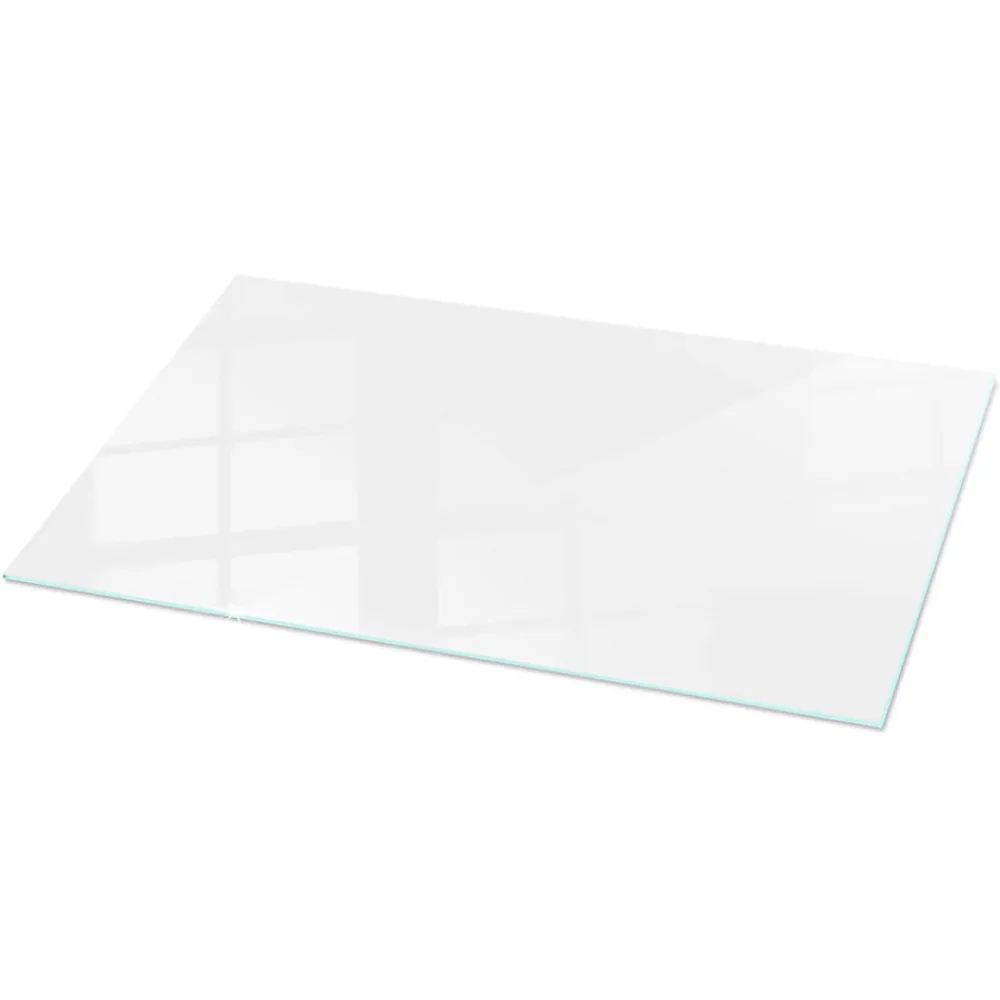 Wallfluent Dessus de table en verre trempé 100x50 cm Couleur blanche lisse- Plateau En Verre