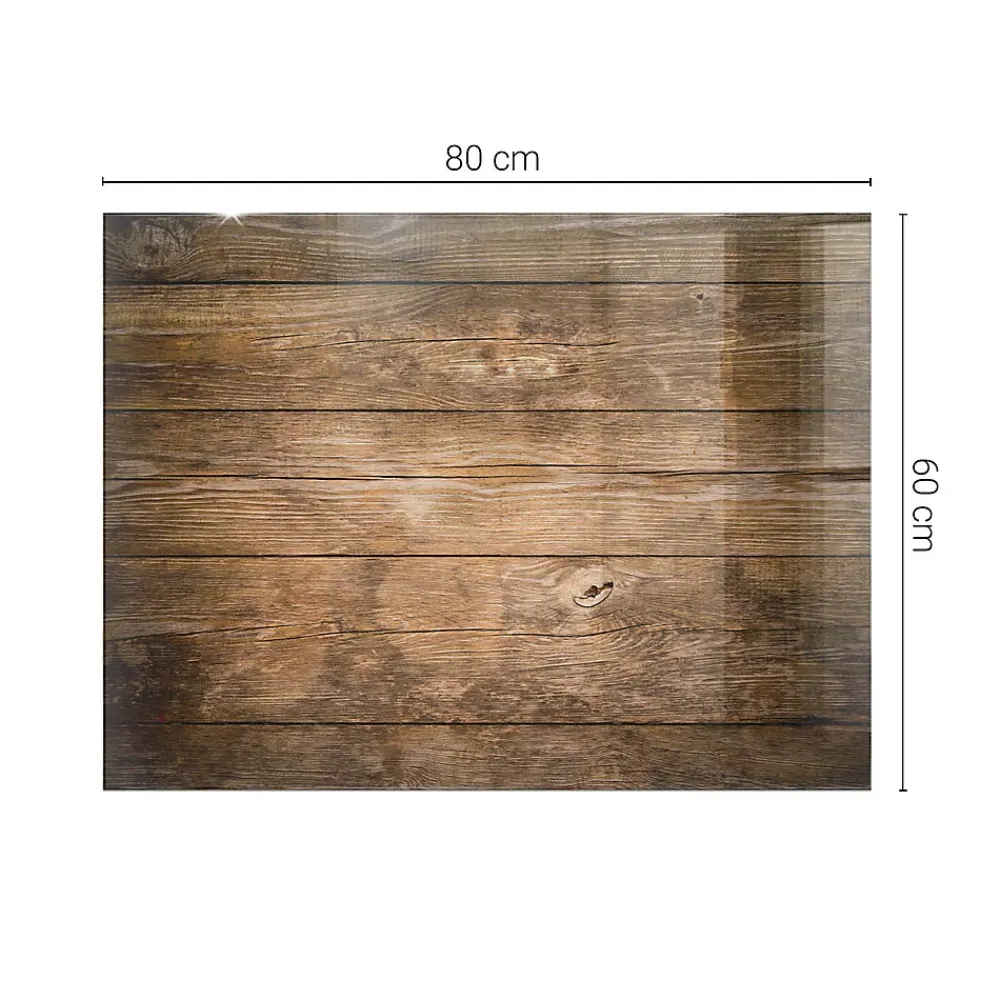 Wallfluent Plateau En Verre<Dessus de table en verre trempé 80x60 cm Structure de planches en bois