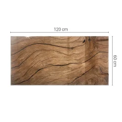 Wallfluent Plateau En Verre<Dessus de table en verre trempé 120x60 cm Motif bois