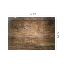 Wallfluent Plateau En Verre<Dessus de table en verre trempé 100x70 cm Structure de planches en bois