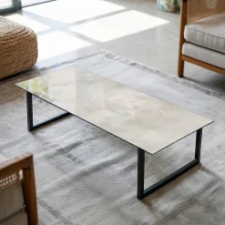Wallfluent Dessus de table en verre trempé 125x50 cm Motif texturé de marbre- Plateau En Verre