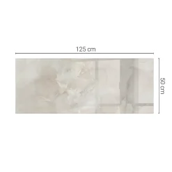 Wallfluent Dessus de table en verre trempé 125x50 cm Motif texturé de marbre- Plateau En Verre