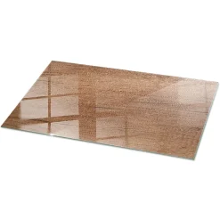 Wallfluent Dessus de table en verre trempé 140x70 cm Motif naturel du bois- Plateau En Verre
