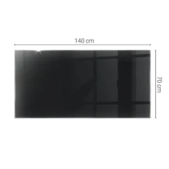 Wallfluent Plateau En Verre<Dessus de table en verre trempé 140x70 cm Couleur noire lisse